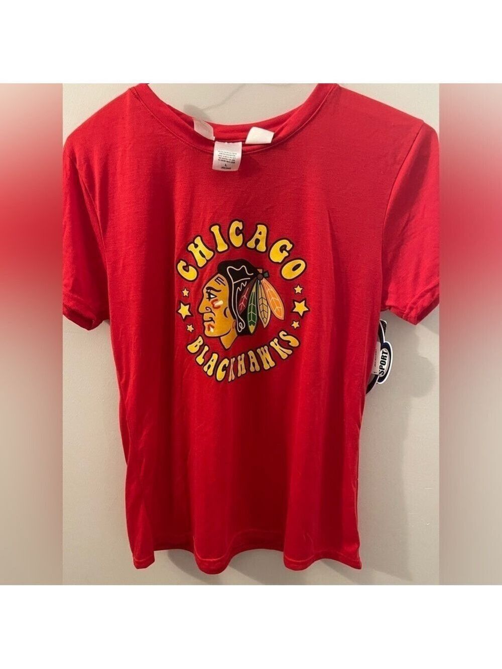 Official Chicago Blackhawk red tee shirt size medium